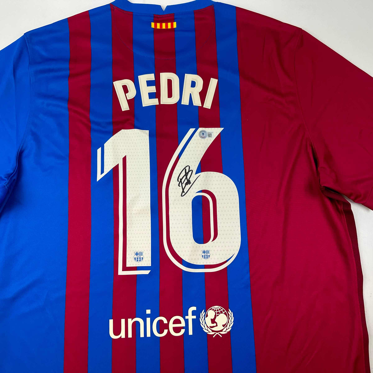 Signed Pedri Barcelona Blue Jersey | Beckett BAS COA