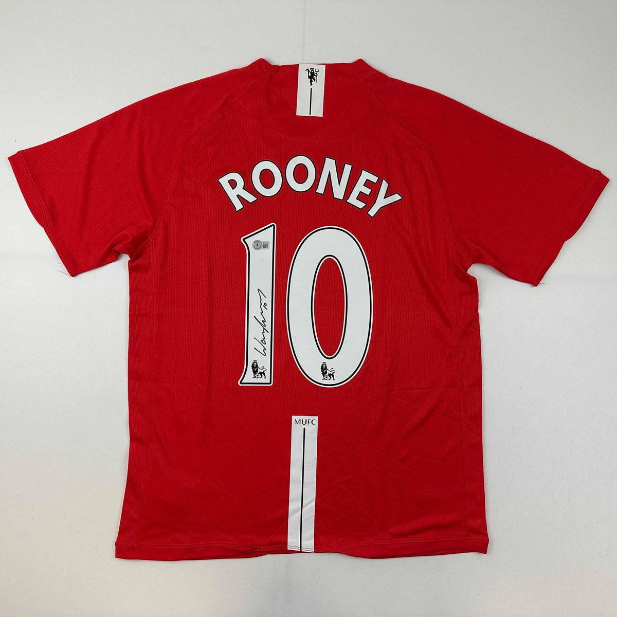 Signed Wayne Rooney Red Manchester United Jersey - BAS COA