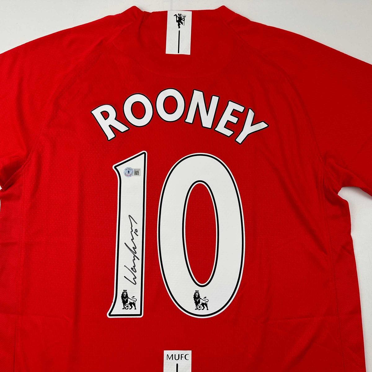 Signed Wayne Rooney Red Manchester United Jersey - BAS COA