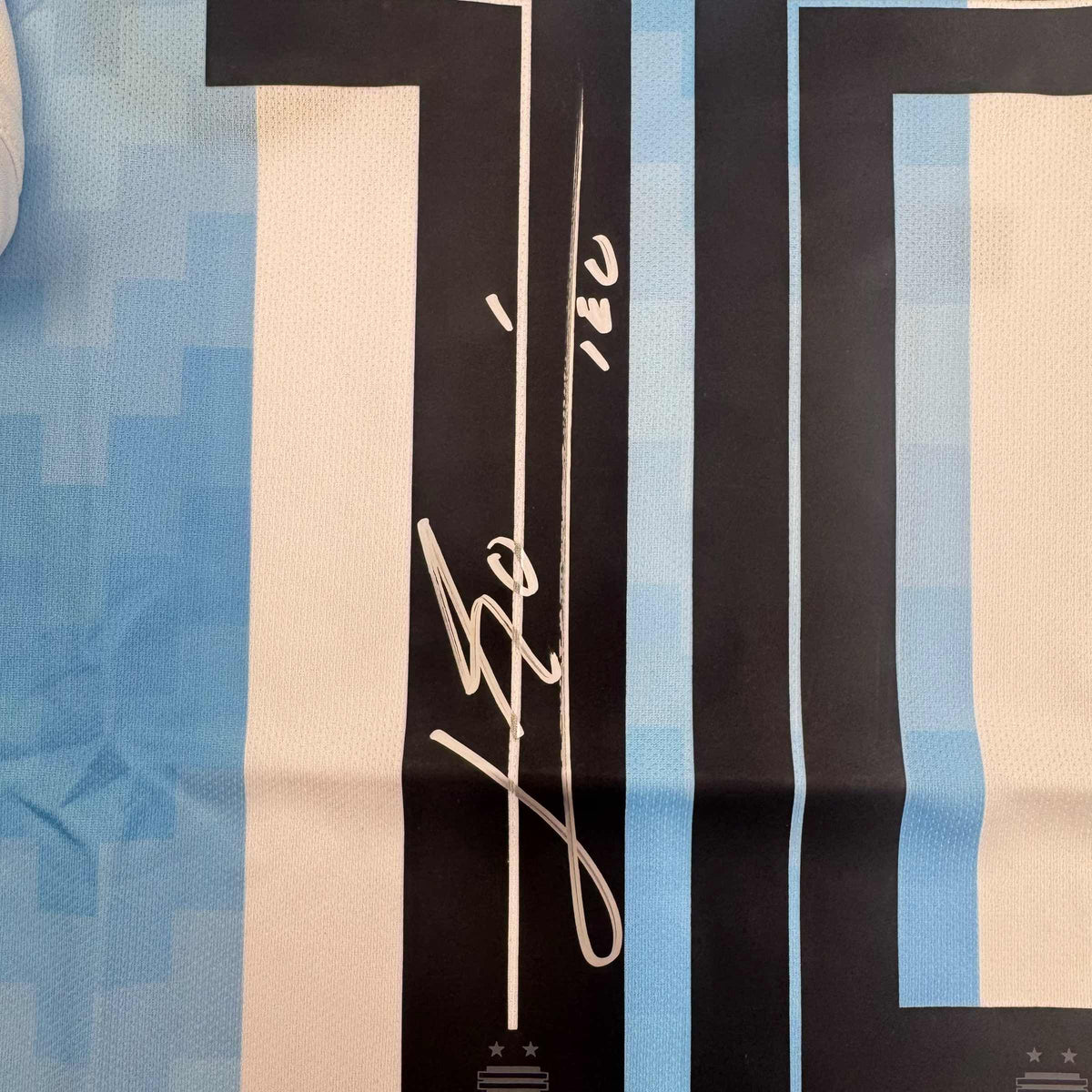 Signed Lionel Messi Argentina Soccer Jersey - BAS COA