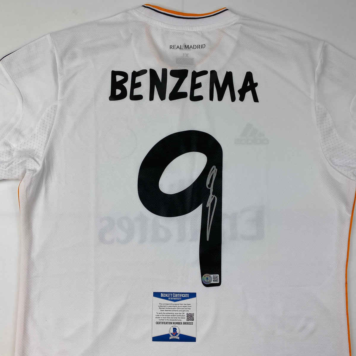 Signed Karim Benzema Real Madrid Jersey | BAS COA