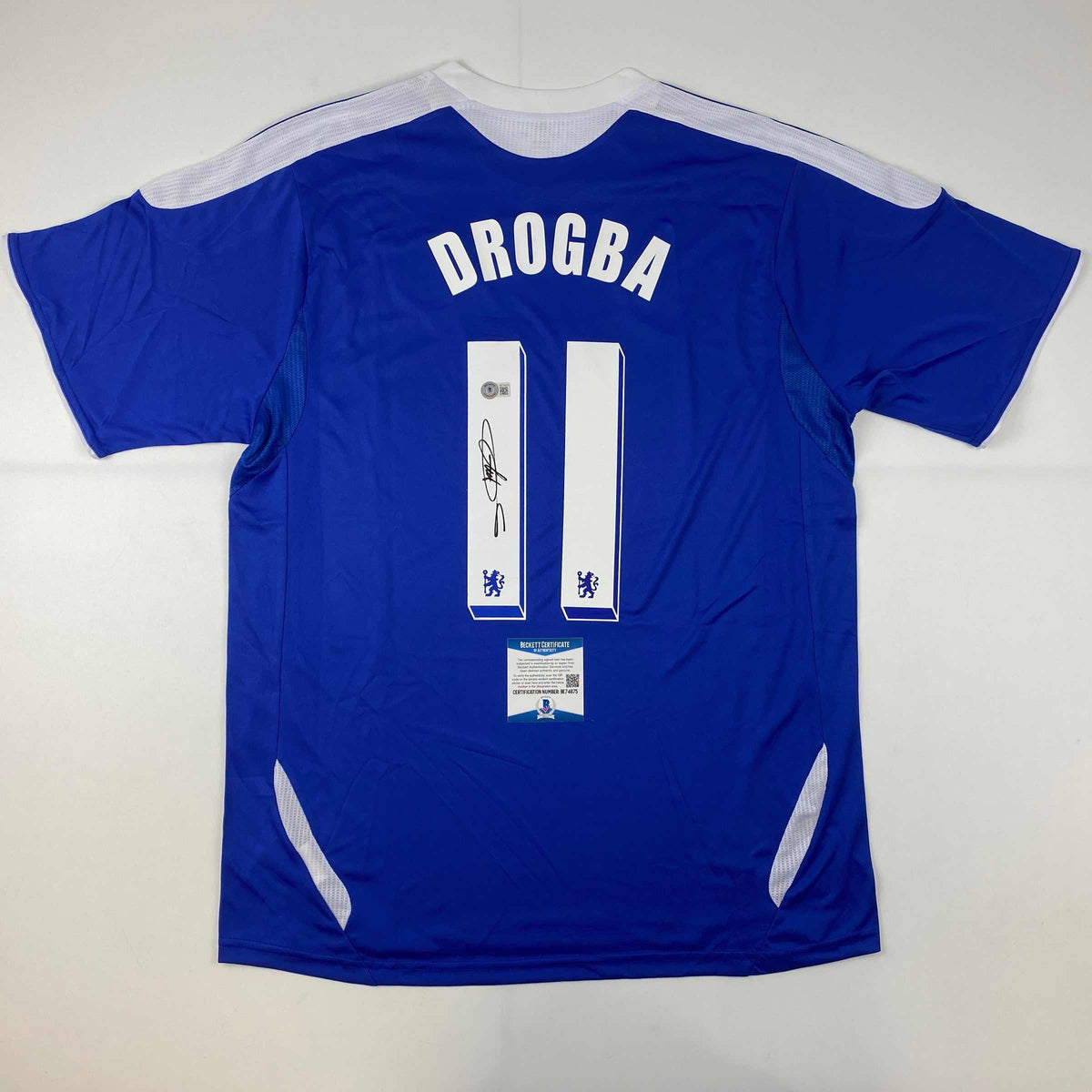Signed Didier Drogba Chelsea Jersey - BAS COA