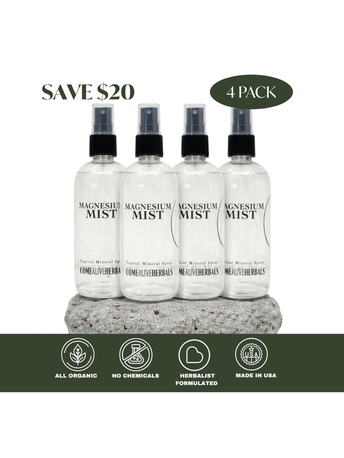 Magnesium Mist Topical Spray - Sleep, Recovery & Deodorant
