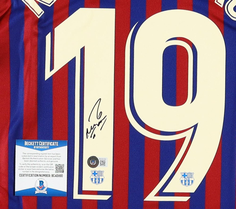 Signed Kun Aguero Barcelona Jersey | Beckett BAS COA