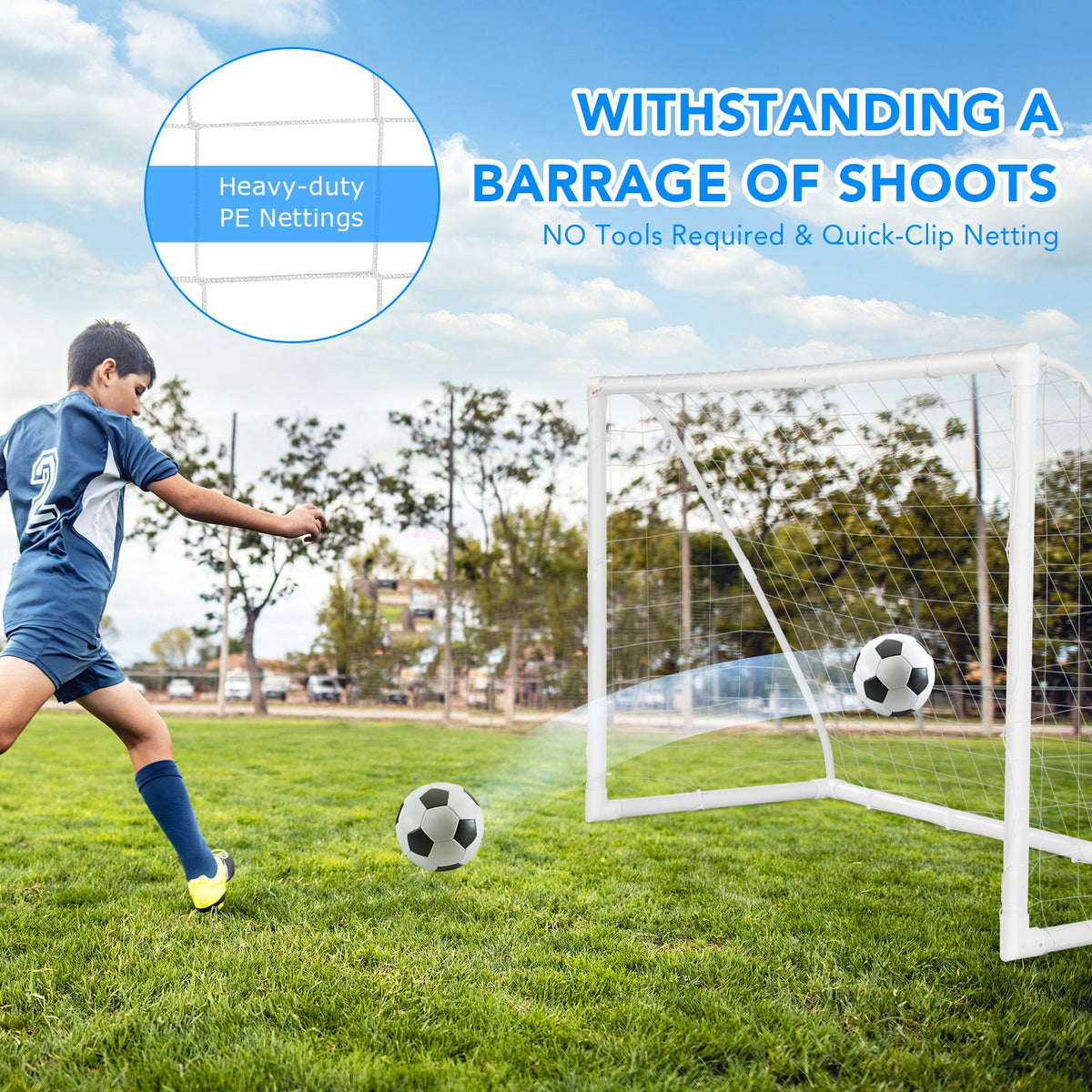 6x4 Soccer Goal with Strong UPVC Frame
