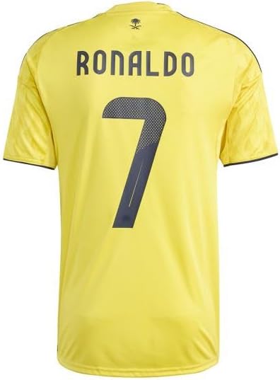 adidas Al NASSR FC Home Men's Ronaldo #7 Soccer Jersey 25/26 (US, Alpha, X-Large, Regular, Regular)