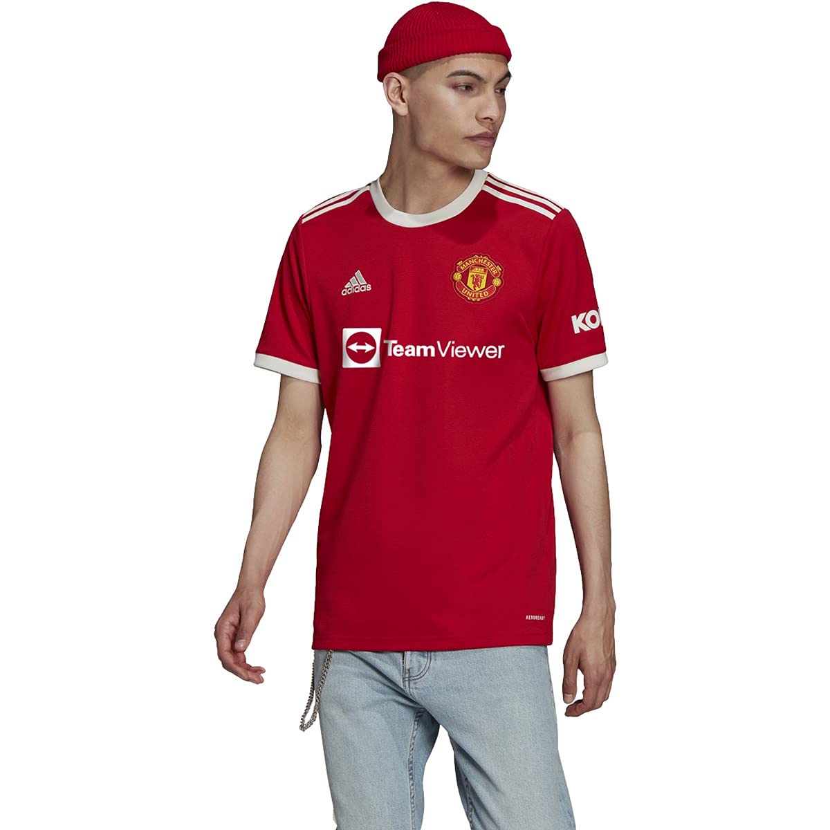 adidas Men's 2021-22 Manchester United Home Jersey