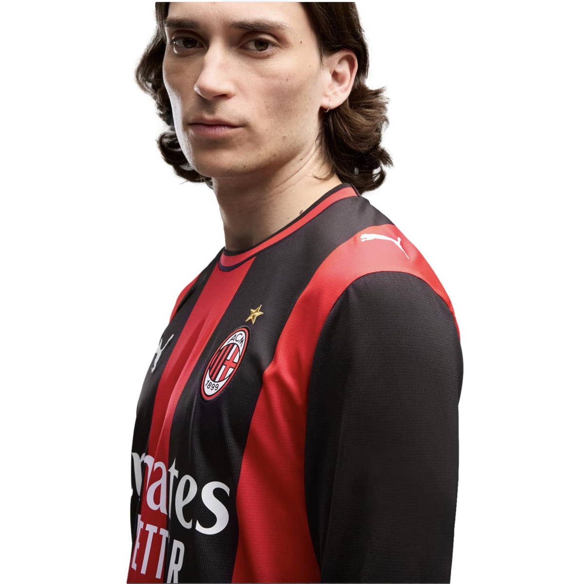 Puma Men's Ac Milan Home Jersey Replica Long Sleeve