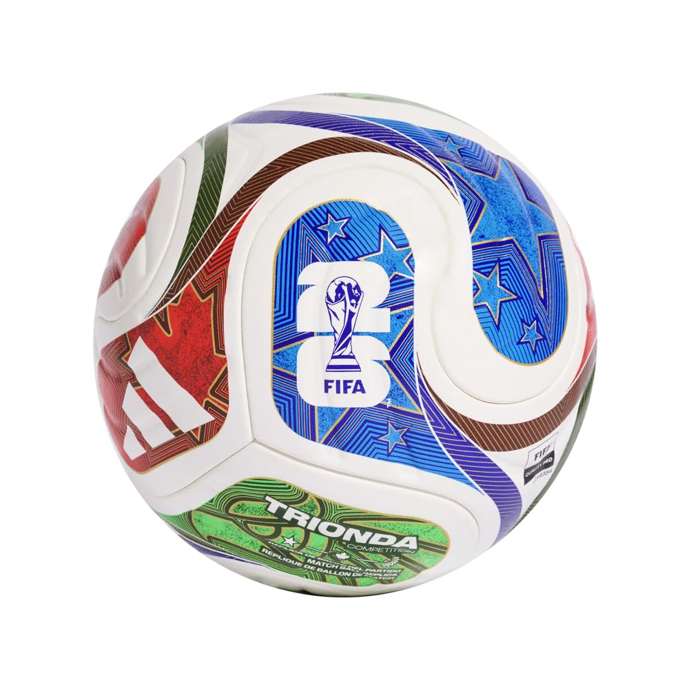 adidas World Cup 2026 Competition Ball - Inspired by la Ola Wave Design, Seamless Surface for Precision and Stability, FIFA Quality Pro