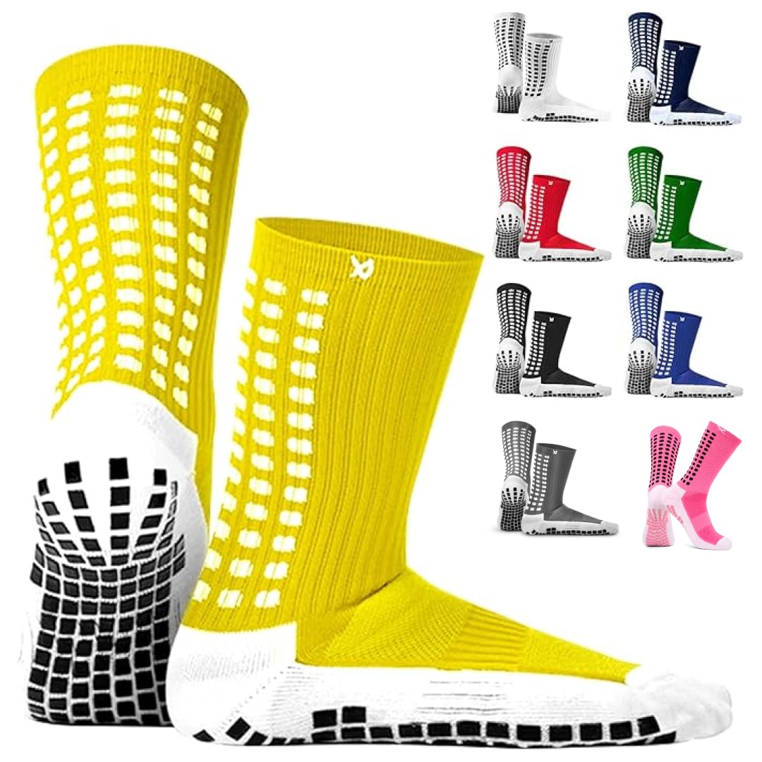 Lux Dual Grip Soccer Socks for Men & Women - DualGrip Engineered for Performance & Comfort - Anti-Slip Grip Socks for Soccer