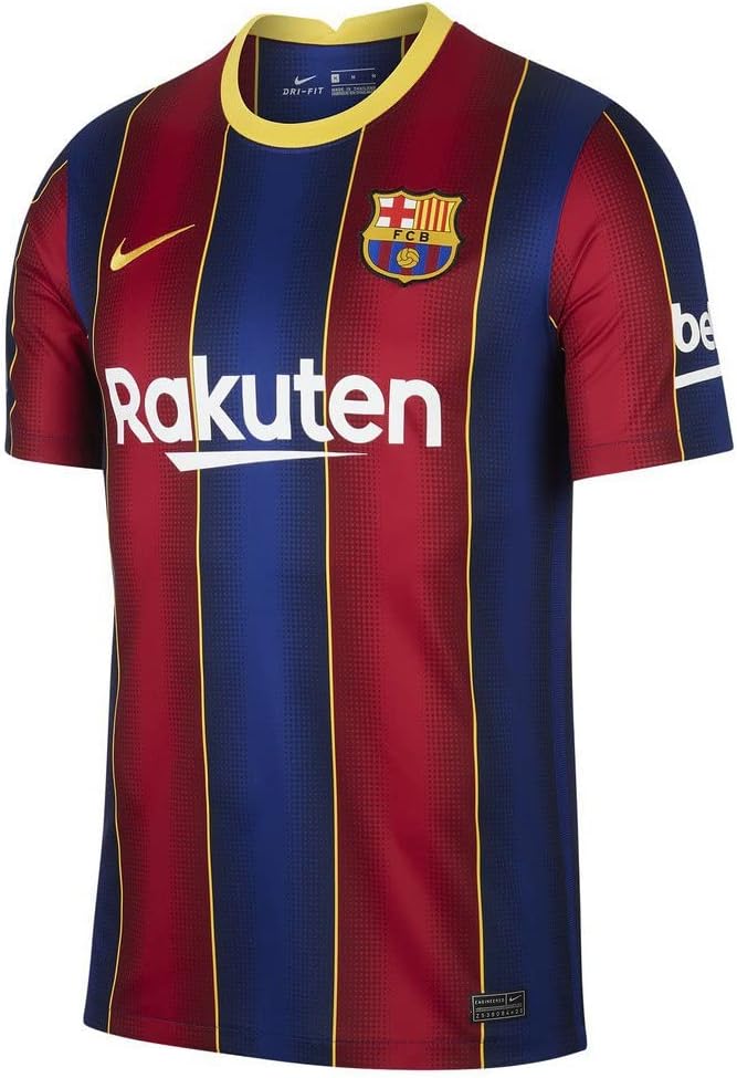 Nike mens Barcelona Home Jersey 20-21 Coat, Red Blue, Medium