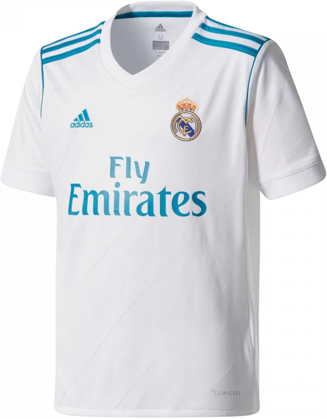 adidas 2017-2018 Real Madrid Home Football Soccer T-Shirt Jersey (Kids)
