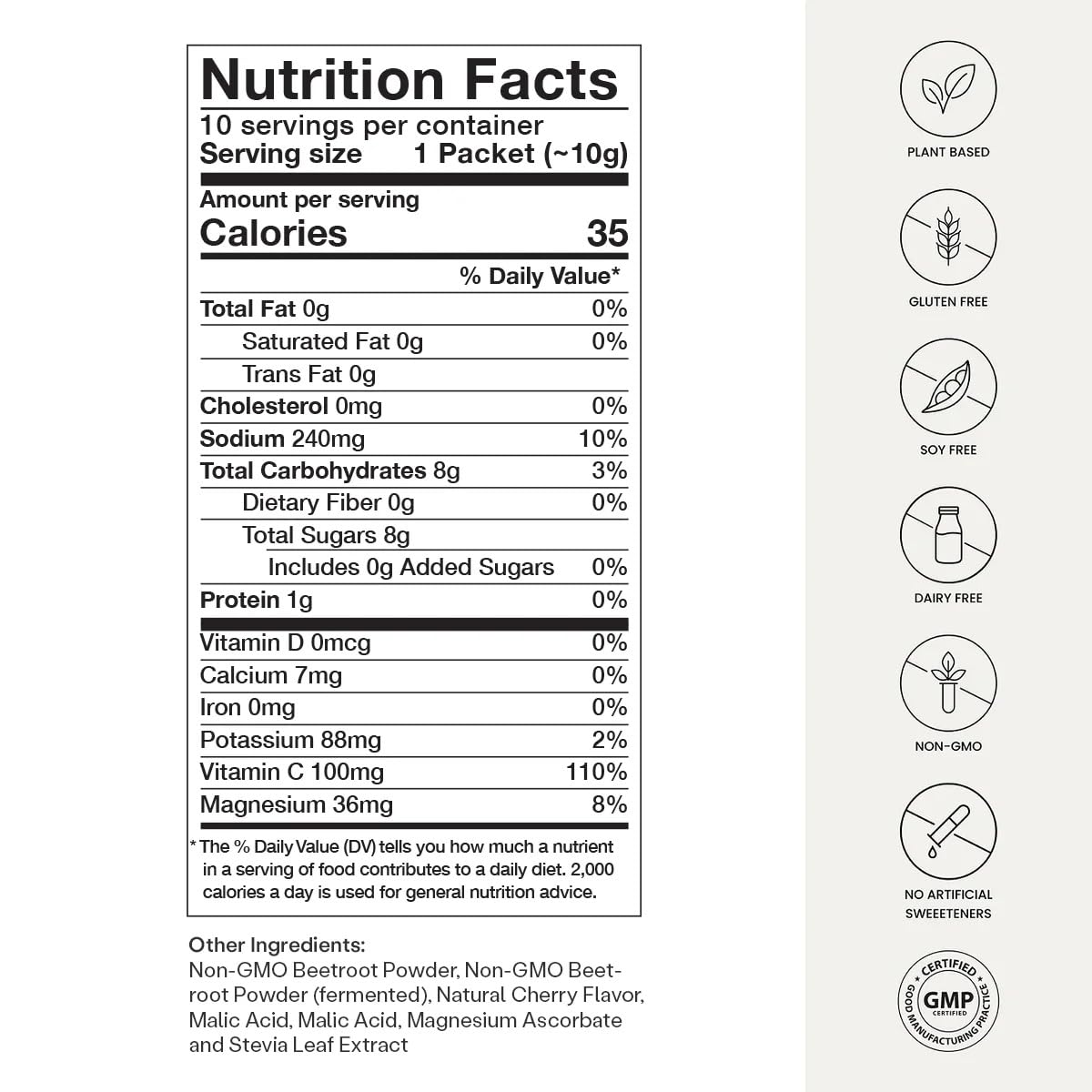 HumanN SuperBeets Sport Endurance Beet Root Powder, Wild Cherry, 20 Serv