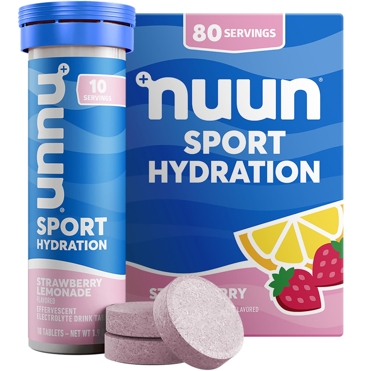 Nuun Sport Electrolyte Tablets with Magnesium, Calcium, Potassium, Chloride & Sodium, Gluten Free & Vegan, Mixed Flavors, 6 Pack (60 Servings Total)