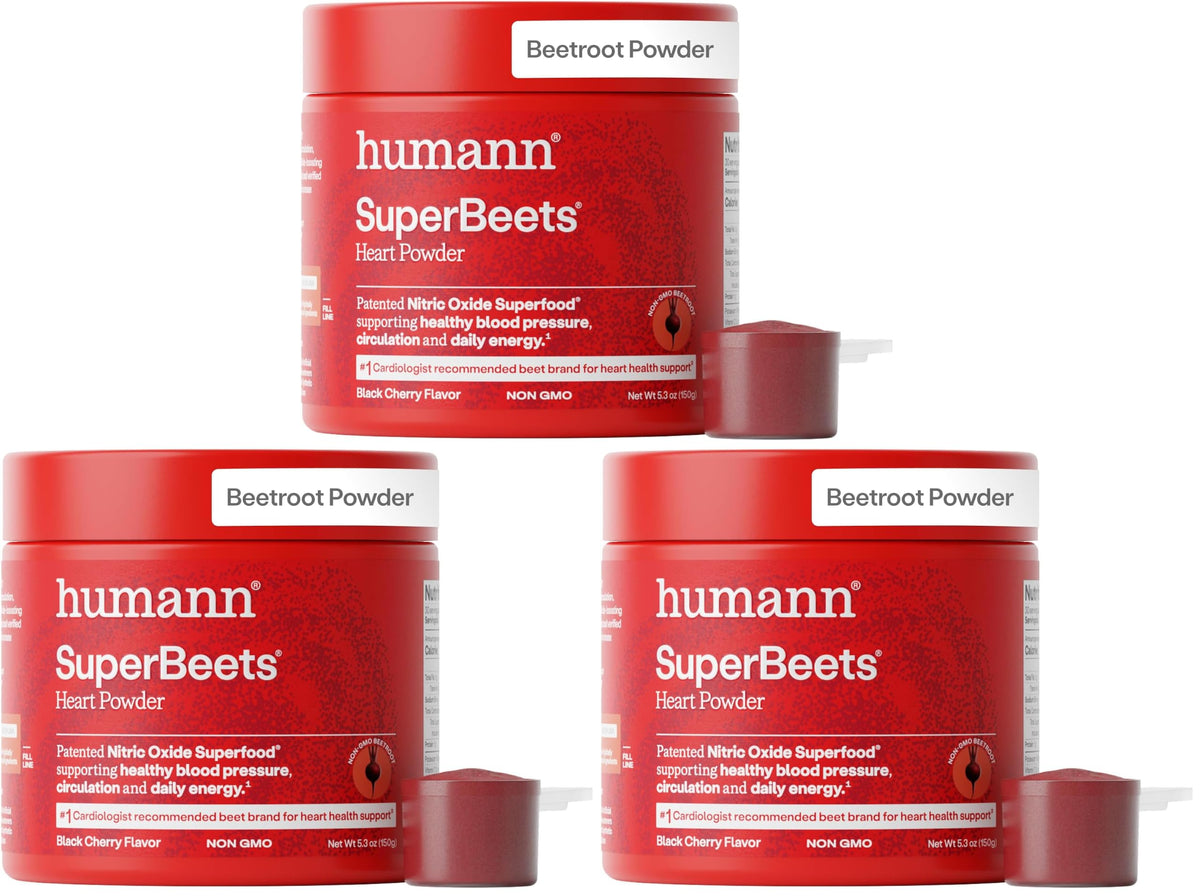 HumanN SuperBeets Beet Root Powder, Black Cherry Flavor, 30 Servings