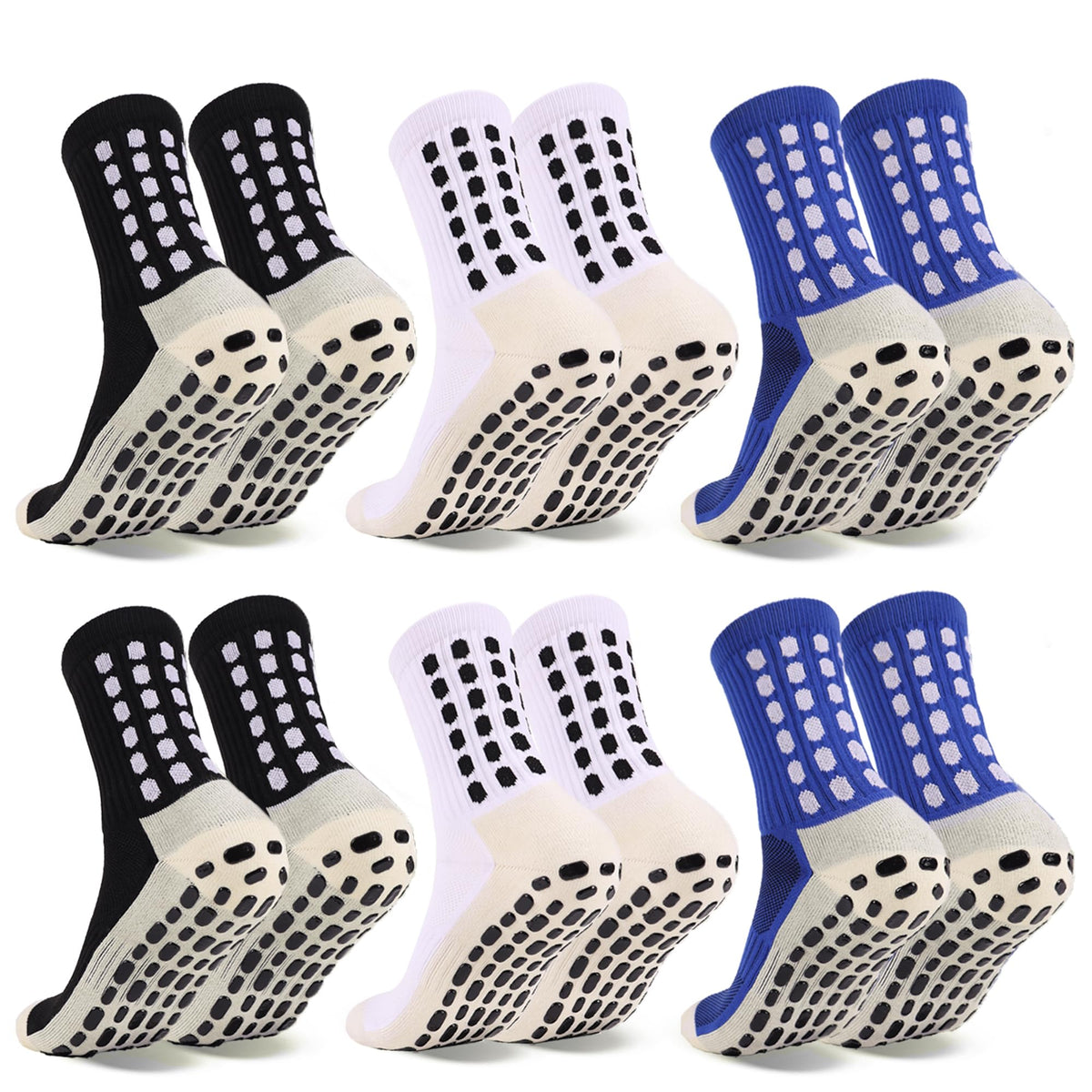 Barrlves Soccer Grip Socks Football Basketball Yoga Socks for Men Women
