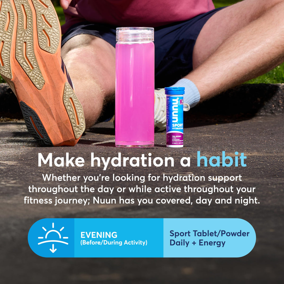 Nuun Sport Electrolyte Tablets with Magnesium, Calcium, Potassium, Chloride & Sodium, Gluten Free & Vegan, Mixed Flavors, 6 Pack (60 Servings Total)