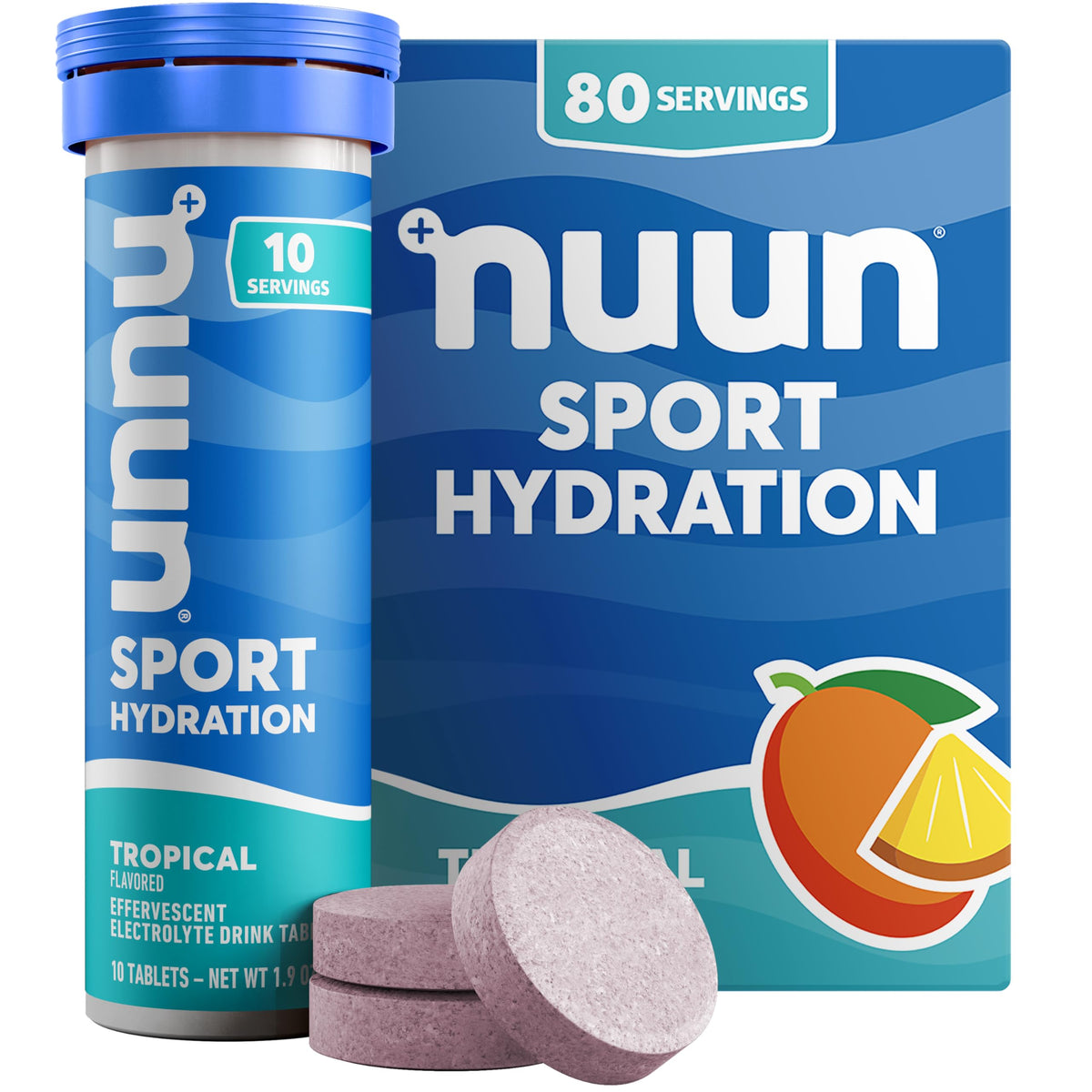 Nuun Sport Electrolyte Tablets with Magnesium, Calcium, Potassium, Chloride & Sodium, Gluten Free & Vegan, Mixed Flavors, 6 Pack (60 Servings Total)