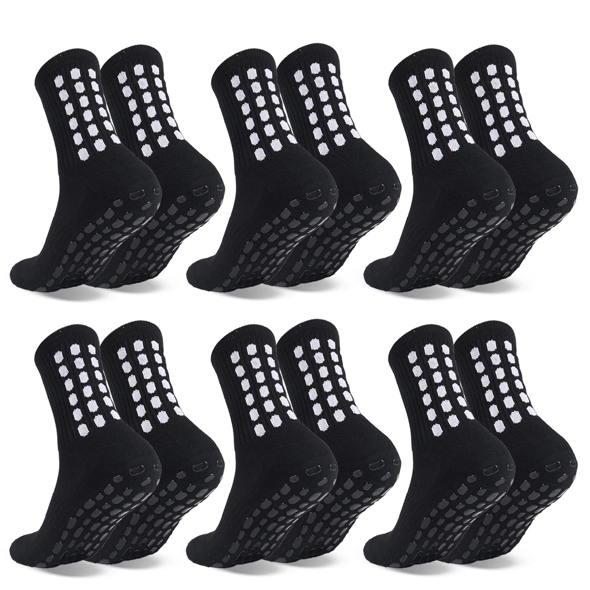 Barrlves Soccer Grip Socks Football Basketball Yoga Socks for Men Women