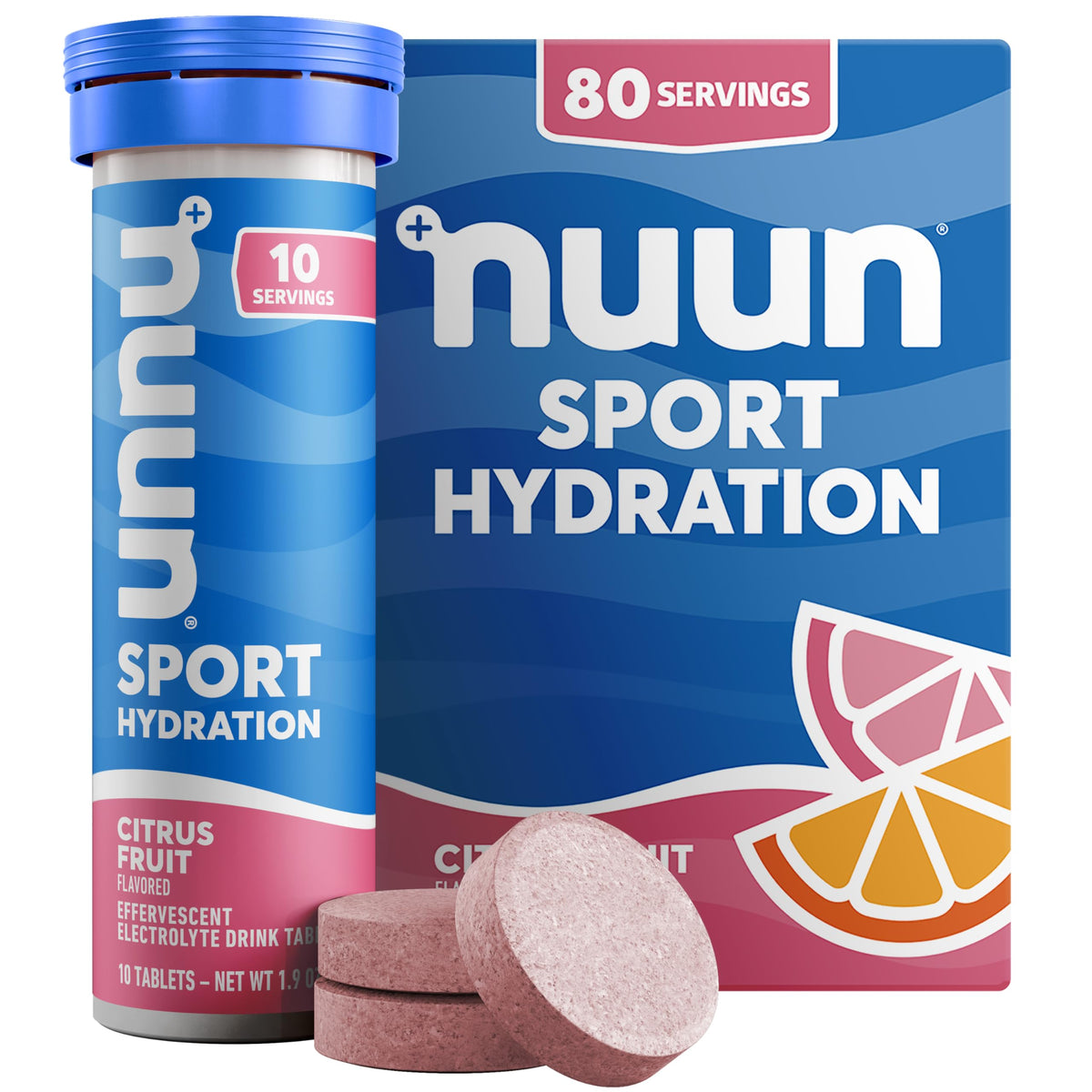 Nuun Sport Electrolyte Tablets with Magnesium, Calcium, Potassium, Chloride & Sodium, Gluten Free & Vegan, Mixed Flavors, 6 Pack (60 Servings Total)