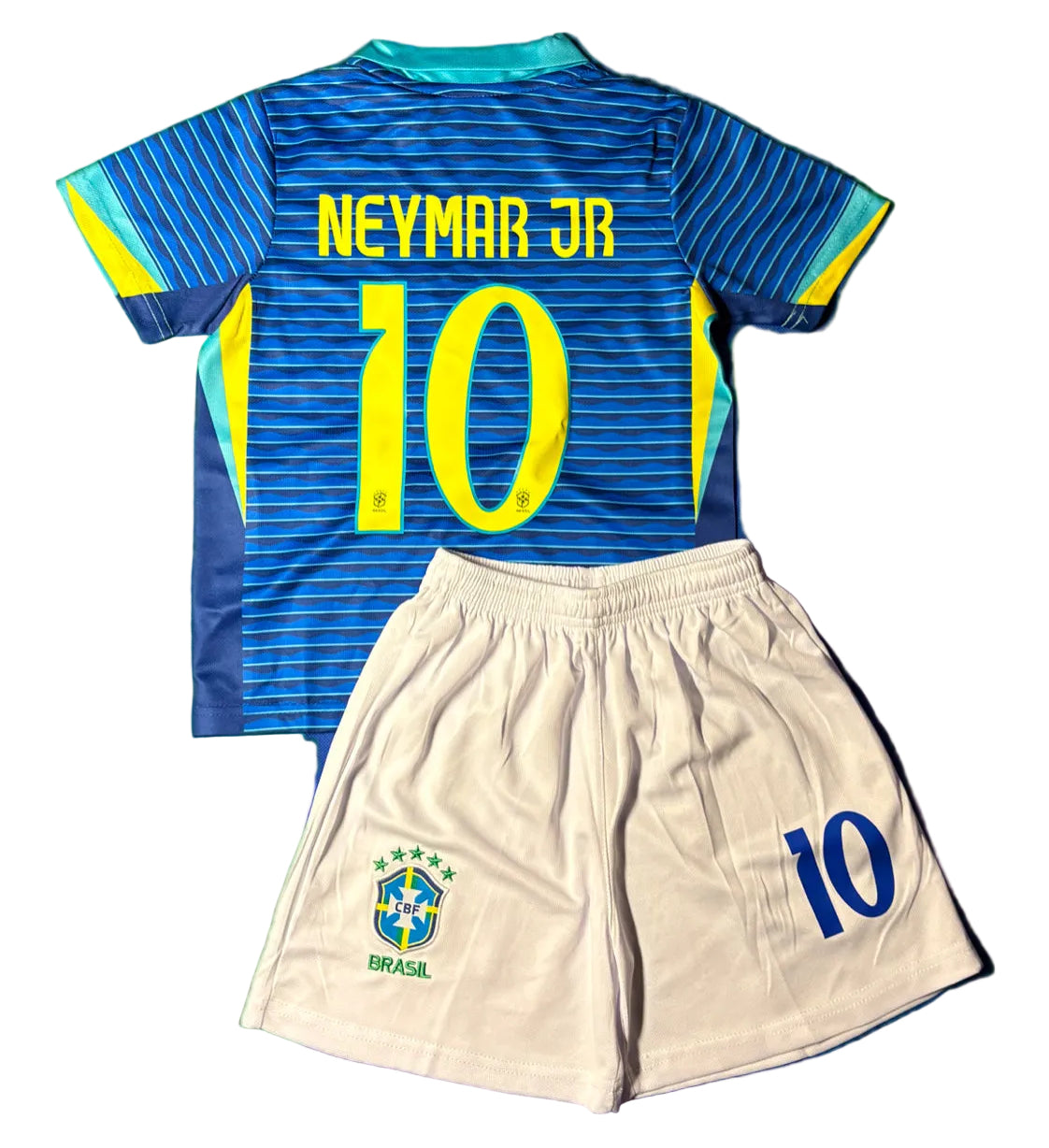 Neymar Jr Blue Brazil Kids Jersey Set - Youth & Toddler