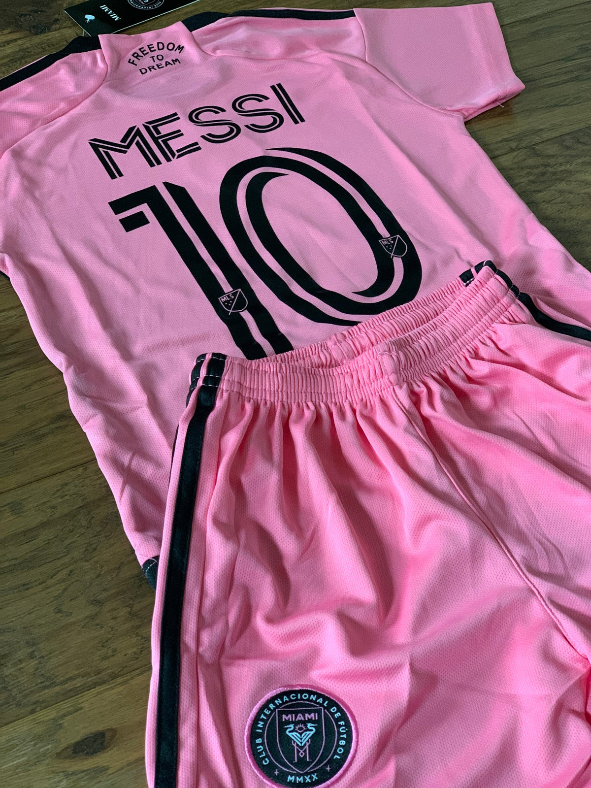Lionel Messi Miami Pink Home Jersey - Kids Set