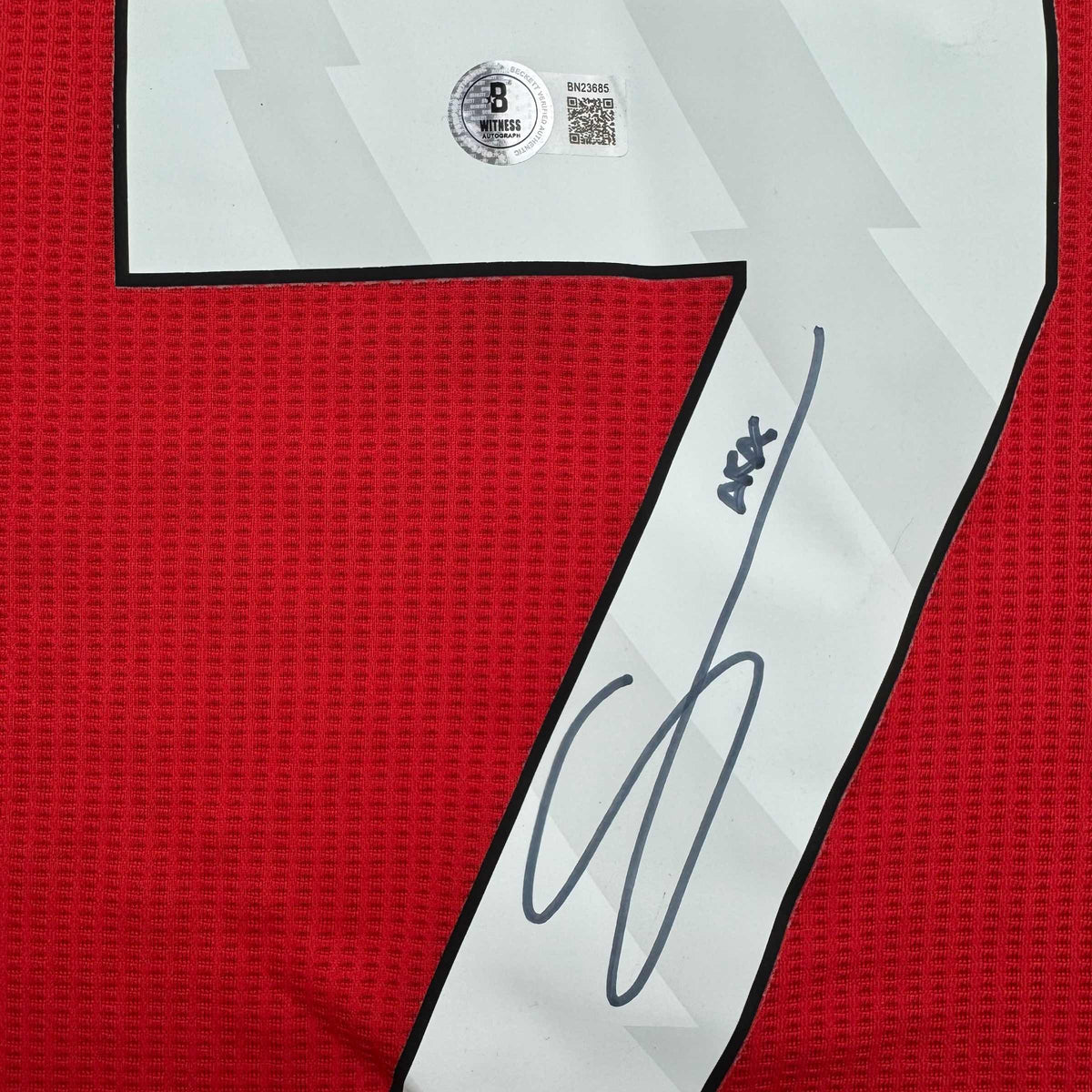 Autographed Bukayo Saka Red Jersey - BAS COA